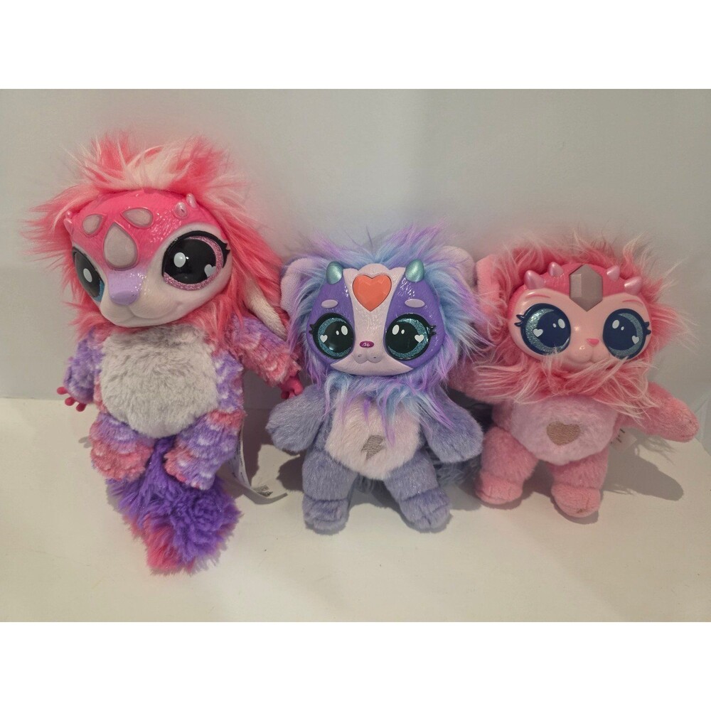 F27 Magic Mixies 7" Interactive Mixie Plush Stuffed Animal Toy Works Pink Purple